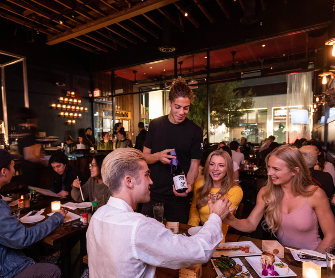 Guests enjoying a meal at Robata JINYA